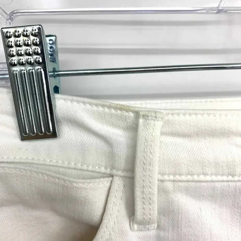 Talbots Jegging Crop Jans Womens Size 4 White Stretch Tapered Leg